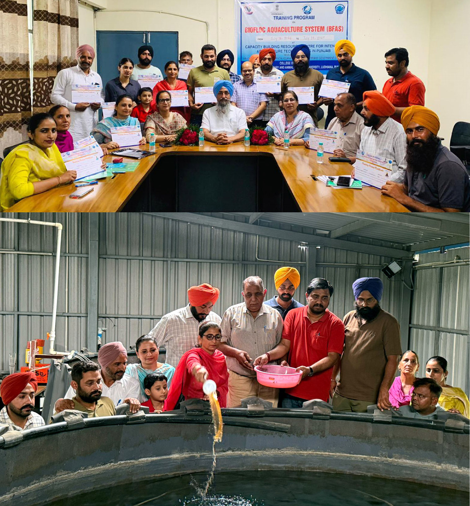 Training on Biofloc Based Aquaculture Concludes at Vet Varsity